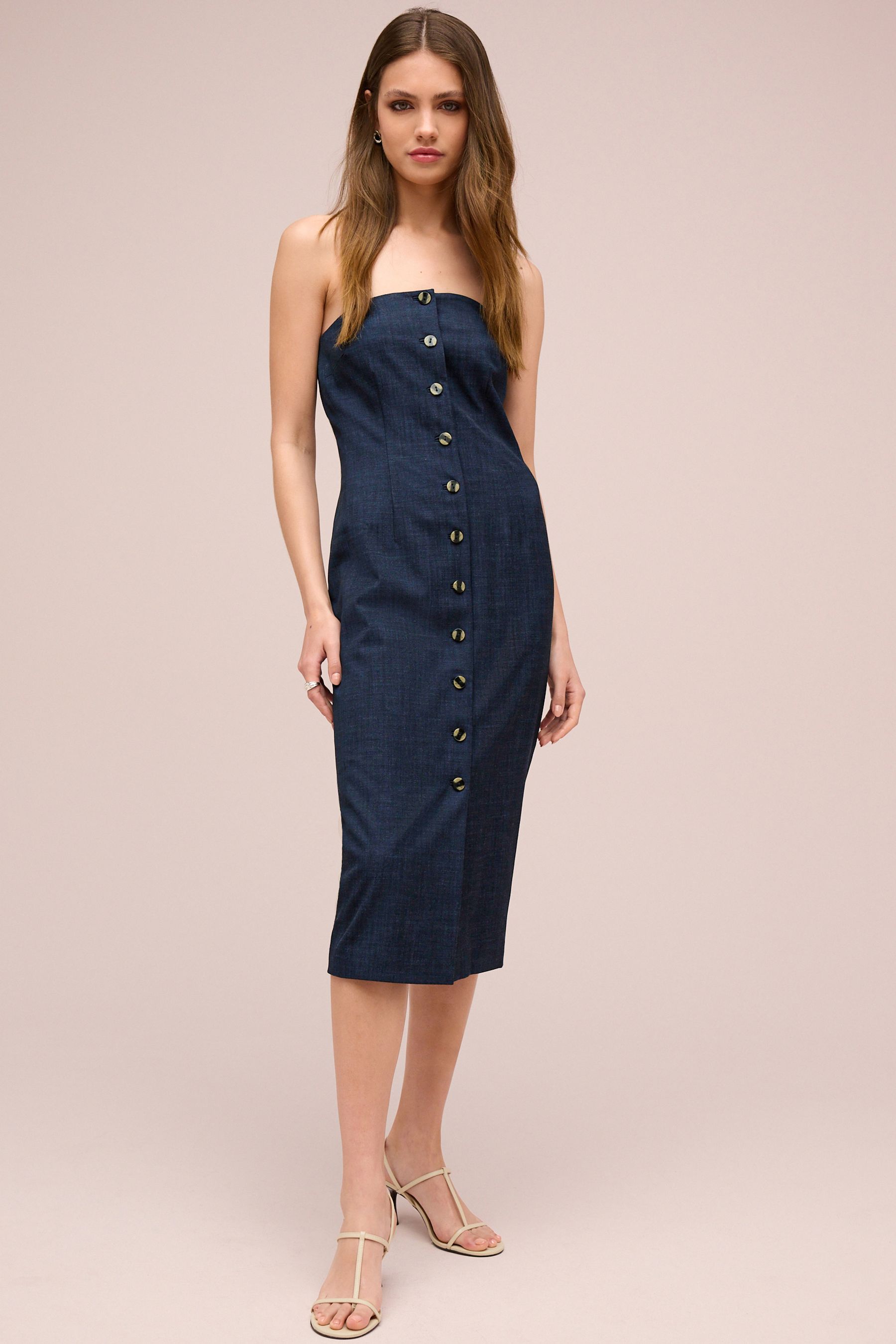 Buy Denim Dark Blue Bandeau Dress from the Next UK online shop