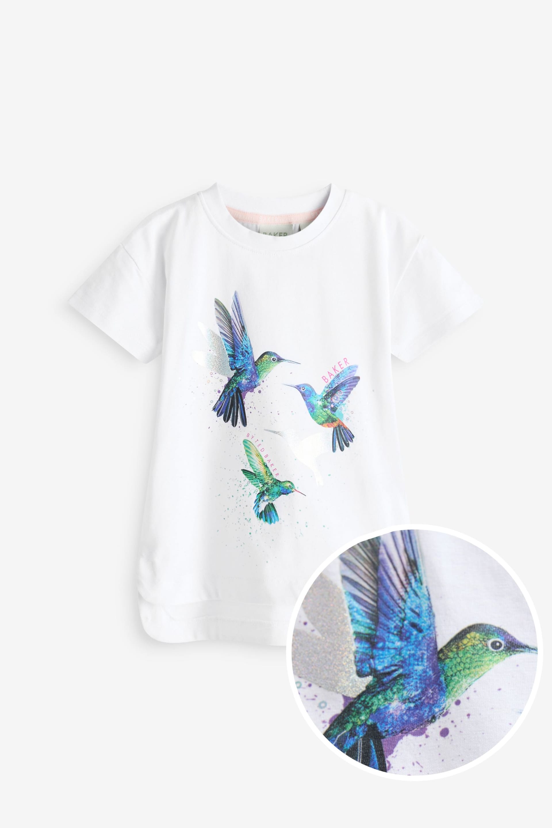Baker by Ted Baker Graphic White T-Shirt - Image 1 of 2
