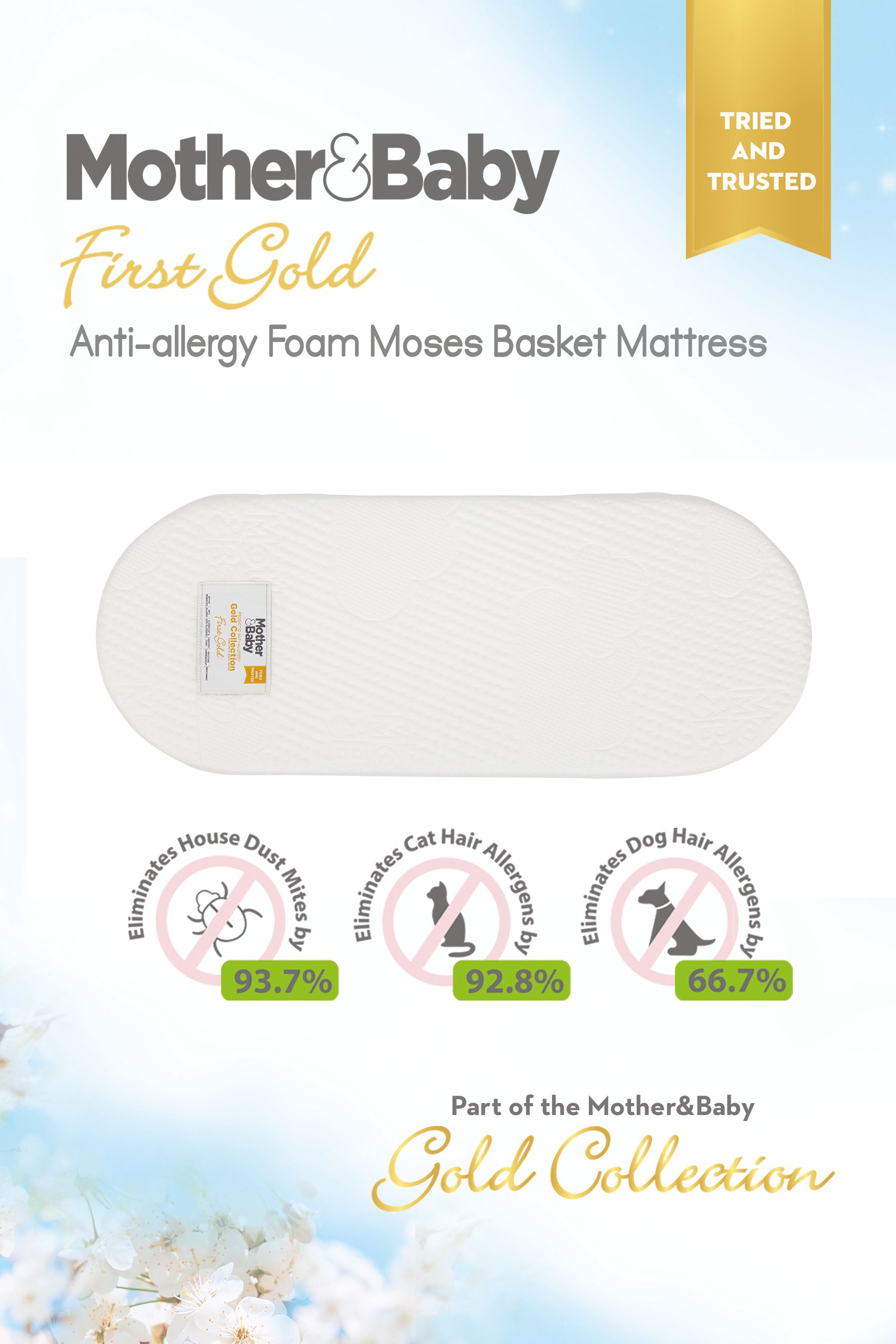 Foam moses basket mattress top
