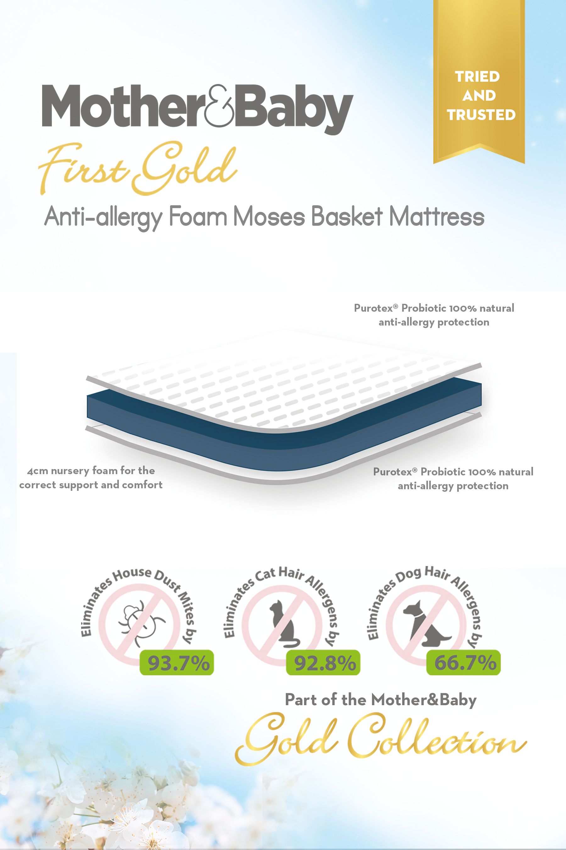 Buy Mother Baby Anti Allergy Foam Moses Basket Small Mattress from the Next UK online shop