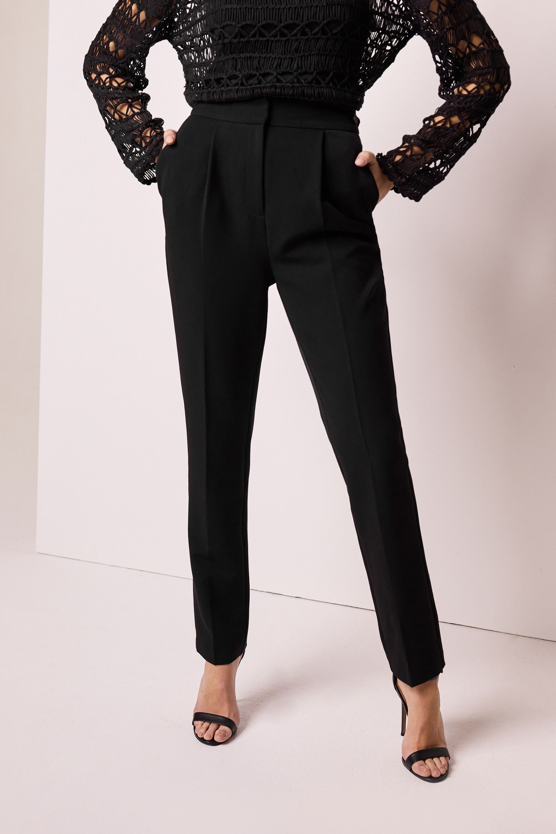 Buy Black Tailored Hourglass Trousers from the Next UK online shop