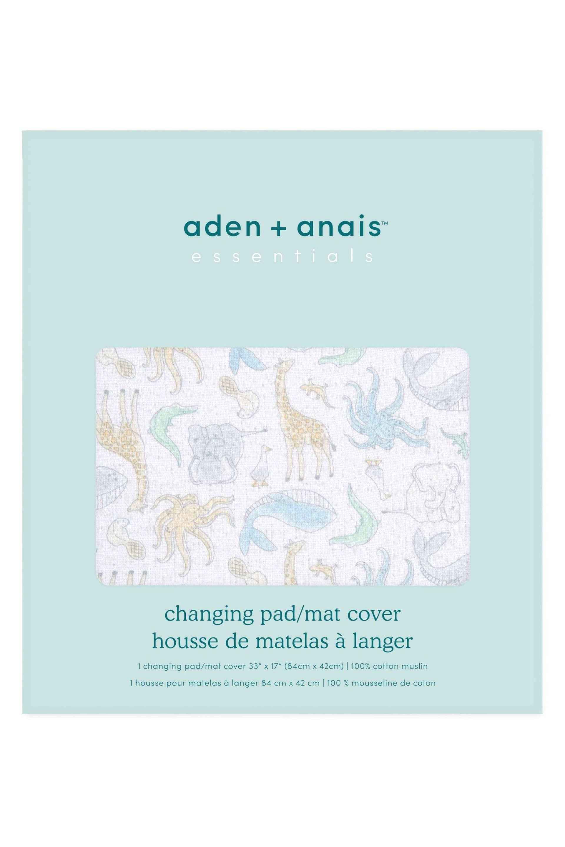 aden + anais Natural Essentials Cotton Muslin Changing Mattress Cover - Image 3 of 5