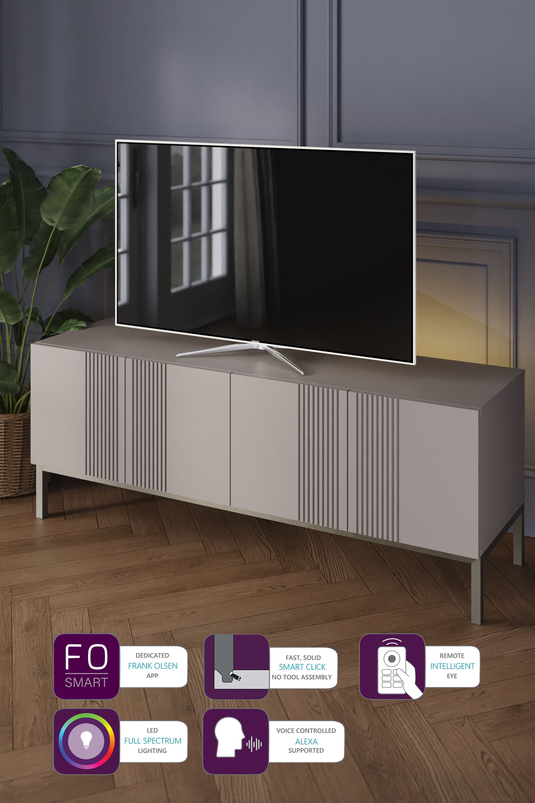 Frank olsen tv on sale unit grey