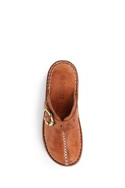 Pavers Tan Ladies Lightweight Leather Clogs - Image 4 of 5