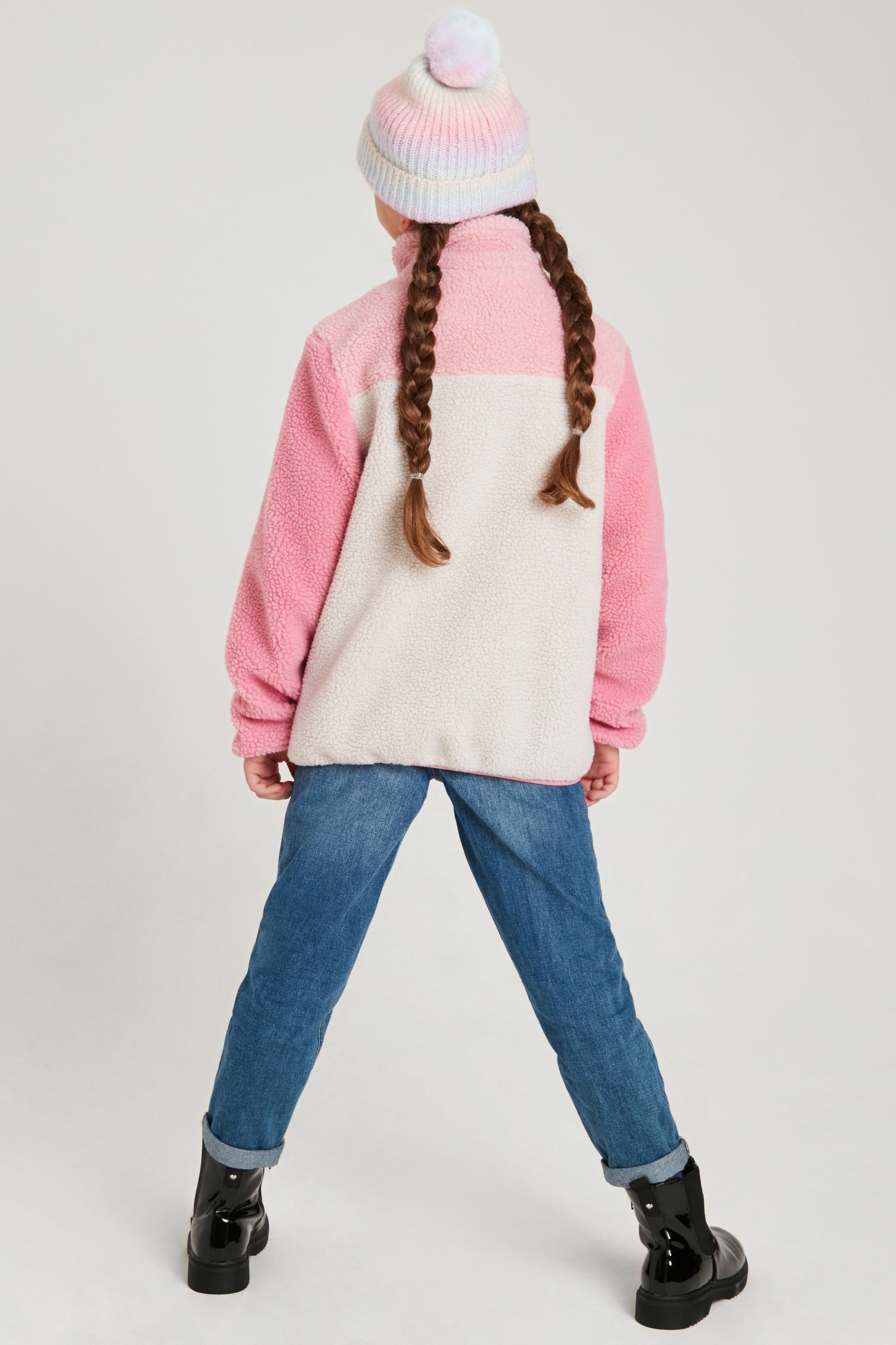 Buy M Co Pink Teddy Borg Fleece Jacket from Next Luxembourg
