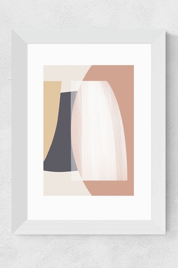 East End Prints White Abstract VI Framed Print