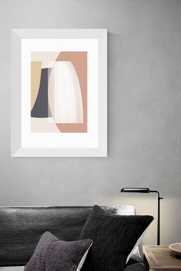 East End Prints White Abstract VI Framed Print