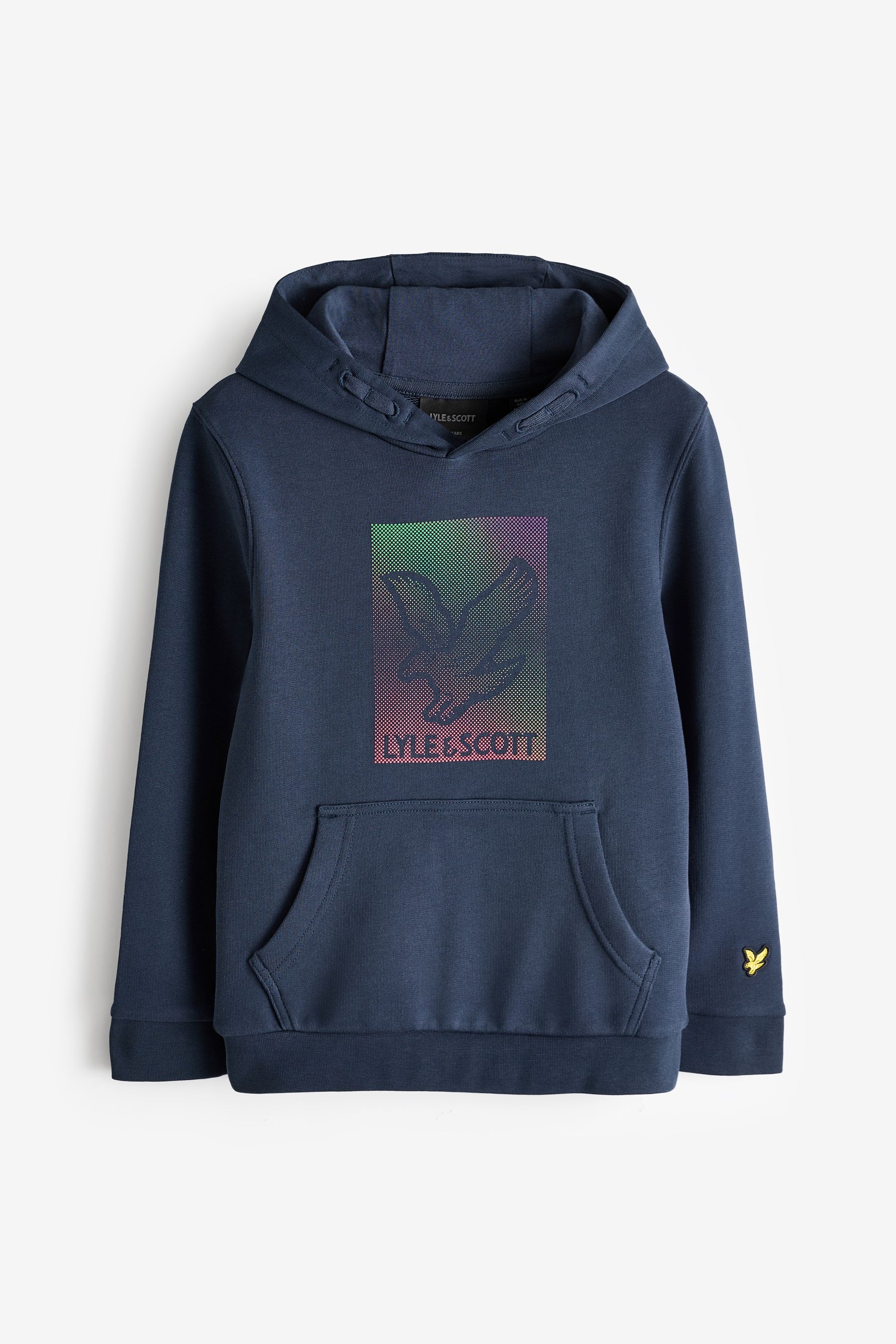 Buy Lyle Scott Boys Junior Navy Blue Dotted Eagle Hoodie from