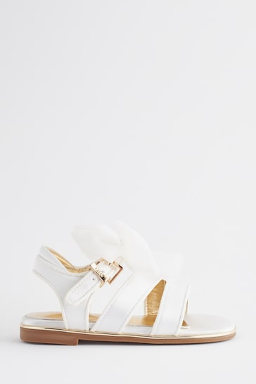 Baker by Ted Baker Girls Satin Sandals with Organza Bow