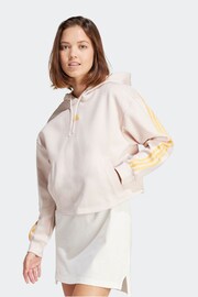 adidas Cream Sportswear Future Icons 3-Stripes Hoodie - Image 1 of 6