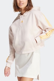 adidas Cream Sportswear Future Icons 3-Stripes Hoodie - Image 2 of 6