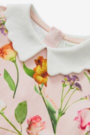 Baker by Ted Baker Pink Floral Collared Ponte Dress - Image 10 of 10