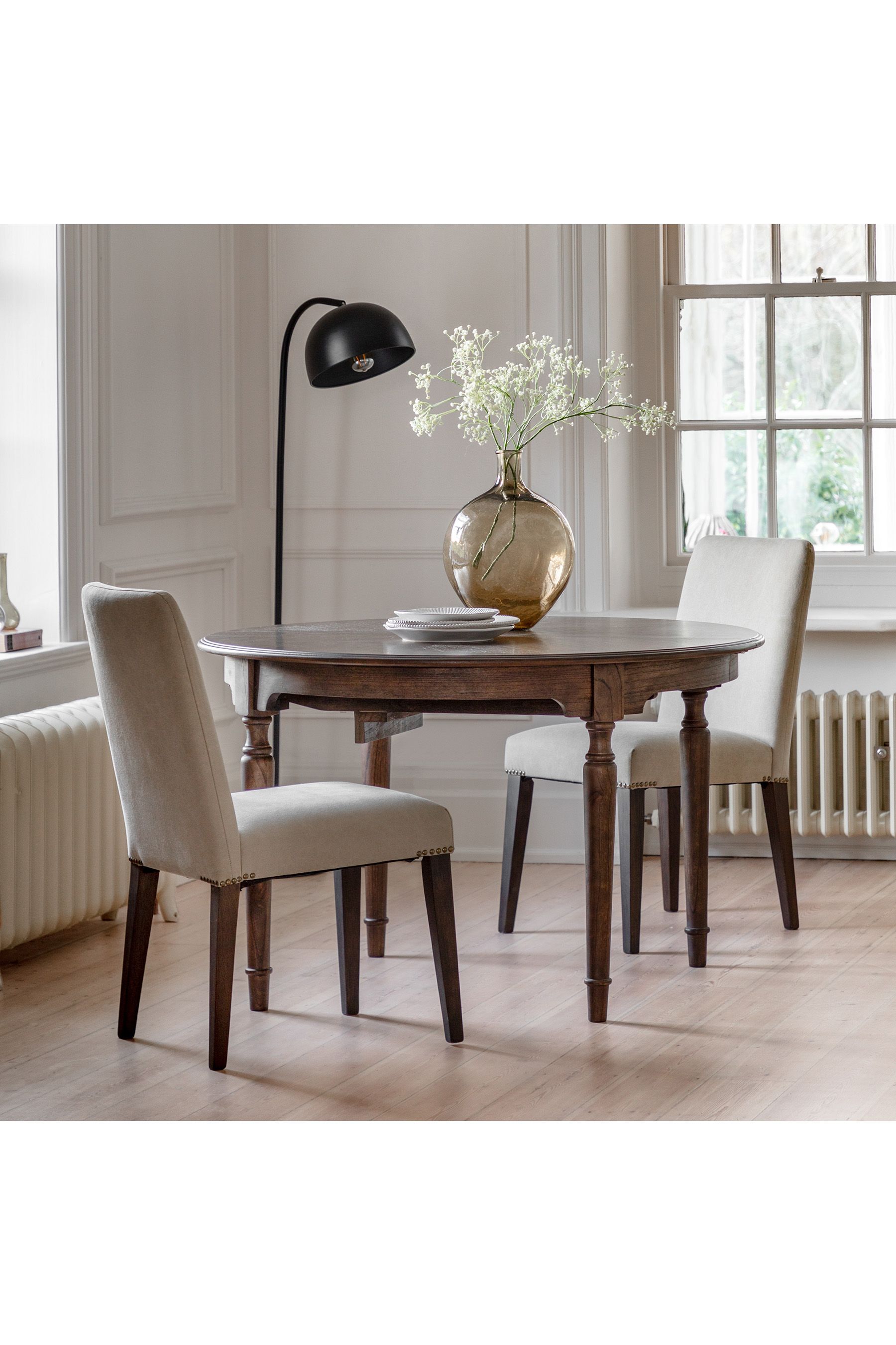 Buy Gallery Home Brown Maddy Ext Round Table from the Next UK