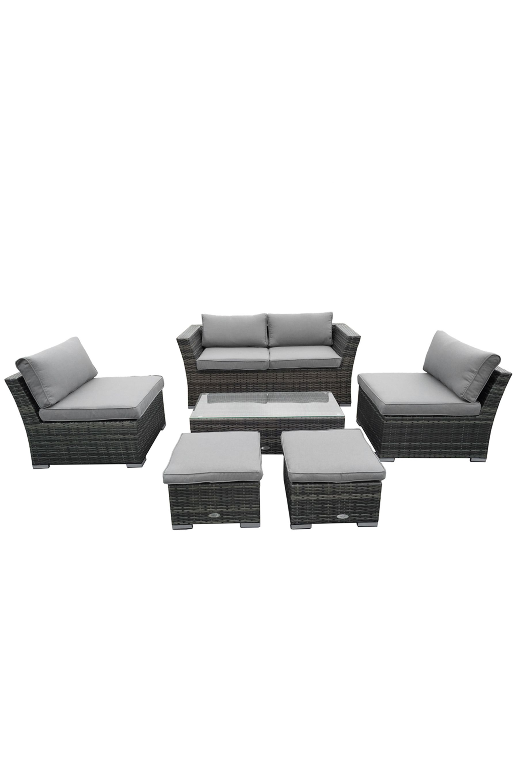 Buy Charles Bentley Grey St Tropez Garden Rattan Lounge Set from