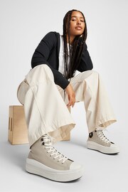 Converse Neutral Chuck Taylor All Star Move Platform Leather Trainers - Image 11 of 12