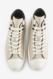 Converse Neutral Chuck Taylor All Star Move Platform Leather Trainers - Image 4 of 12