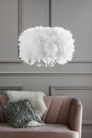 White Feather Easy Fit Lamp Shade - Image 2 of 7
