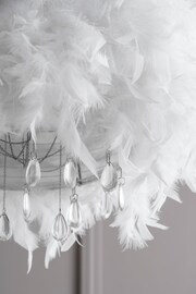White Feather Easy Fit Lamp Shade - Image 4 of 7