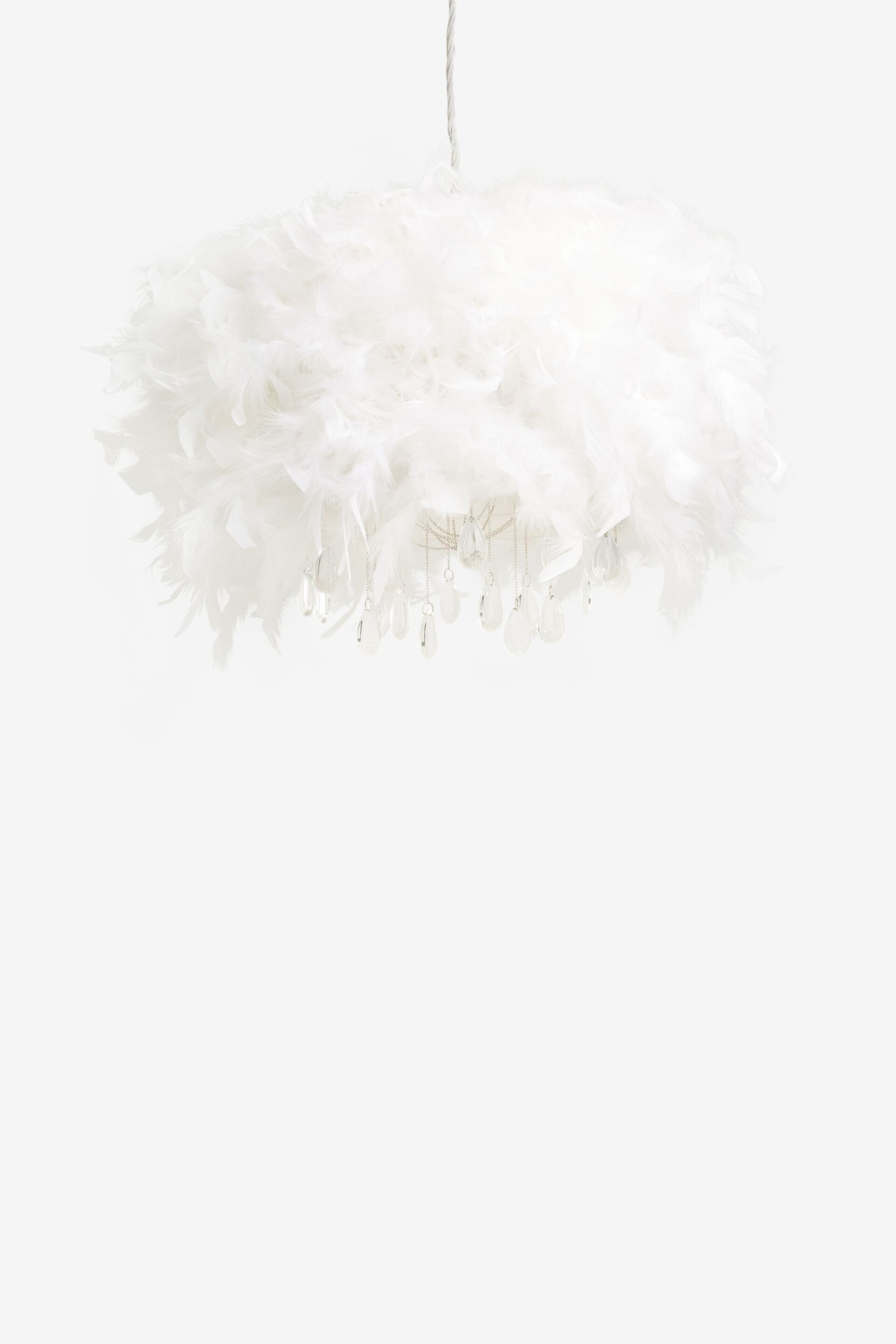White Feather Easy Fit Lamp Shade - Image 5 of 7