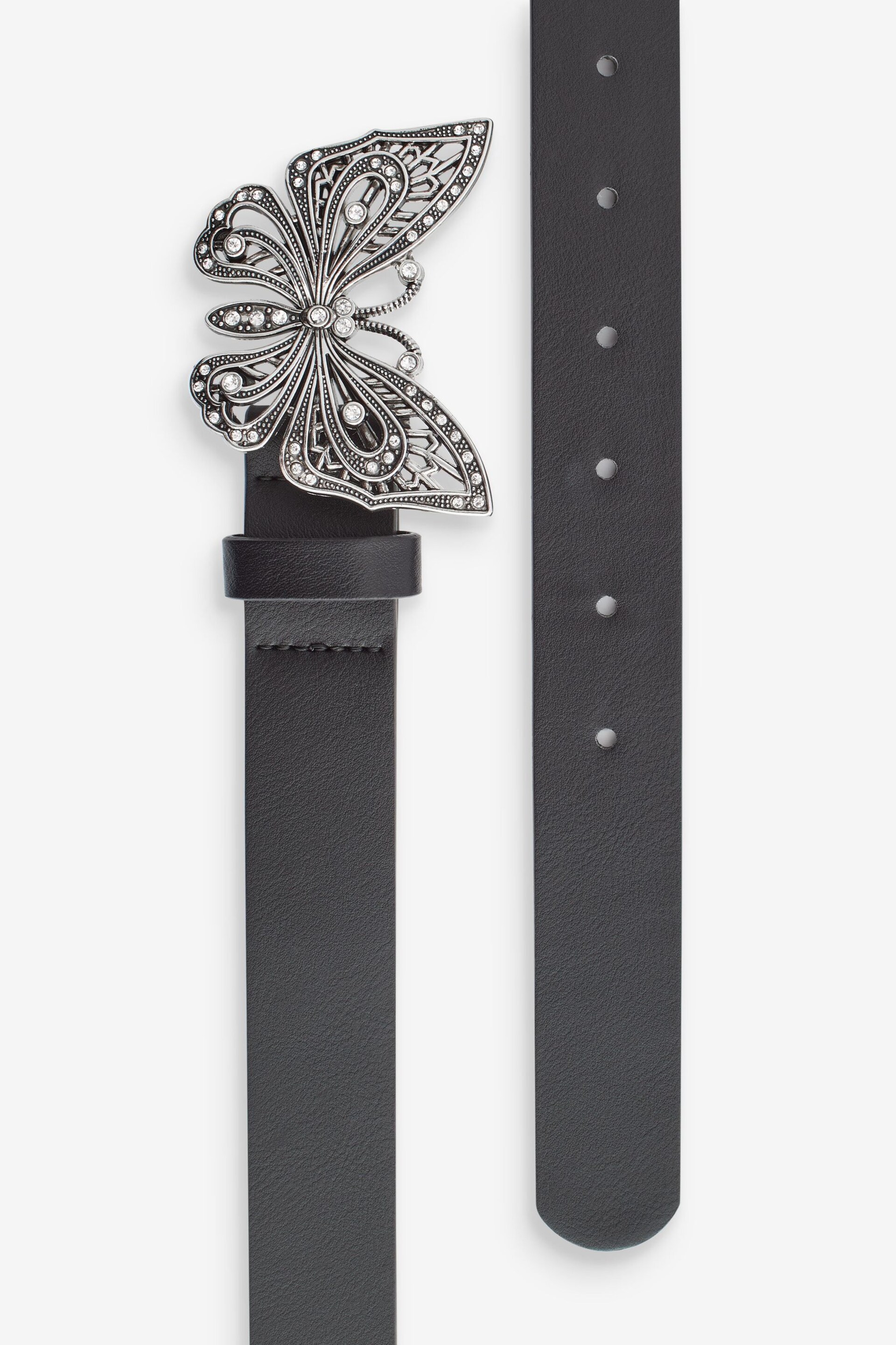 Black Butterfly Buckle Regular Belt - Image 5 of 5