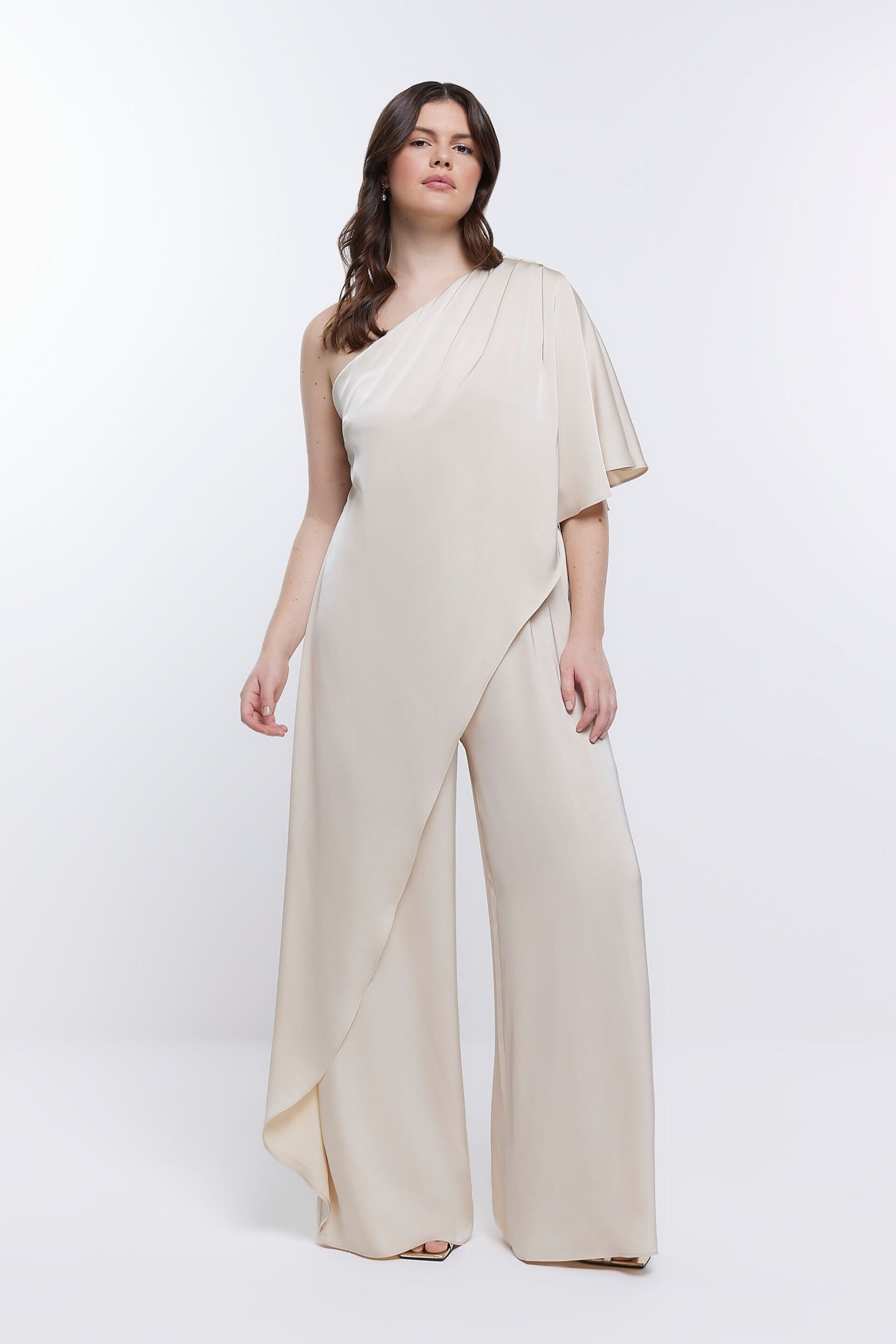 River Island Cream Bridesmaid Jumpsuit - Image 3 of 5