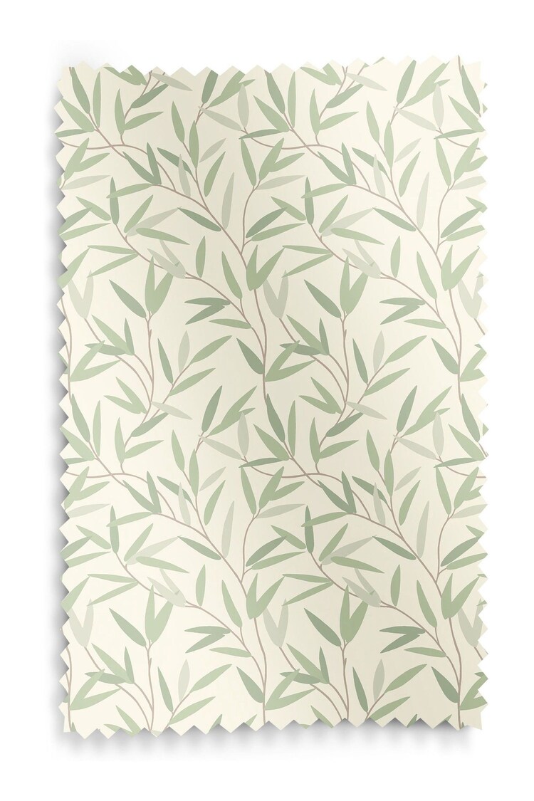 Laura Ashley Green Willow Leaf Made to Measure Curtains - Image 9 of 9