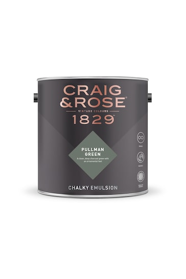 Craig & Rose Pullman Green Chalky Emulsion Pullman Green 2.5Lt Paint