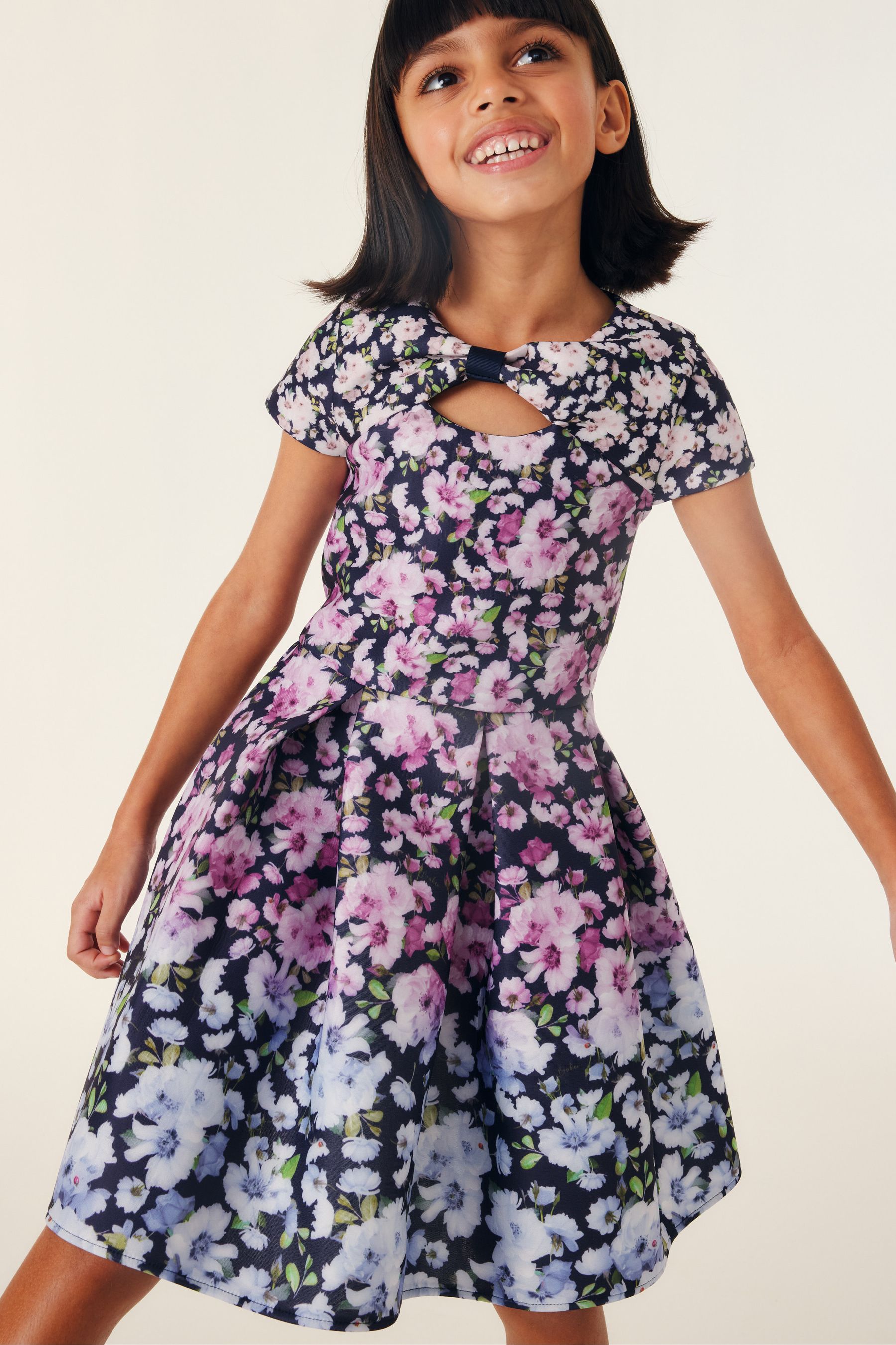 Floral scuba dress cheap