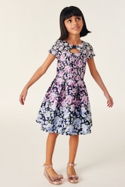 Baker by Ted Baker Multi-Coloured Floral Scuba Dress - Image 3 of 11