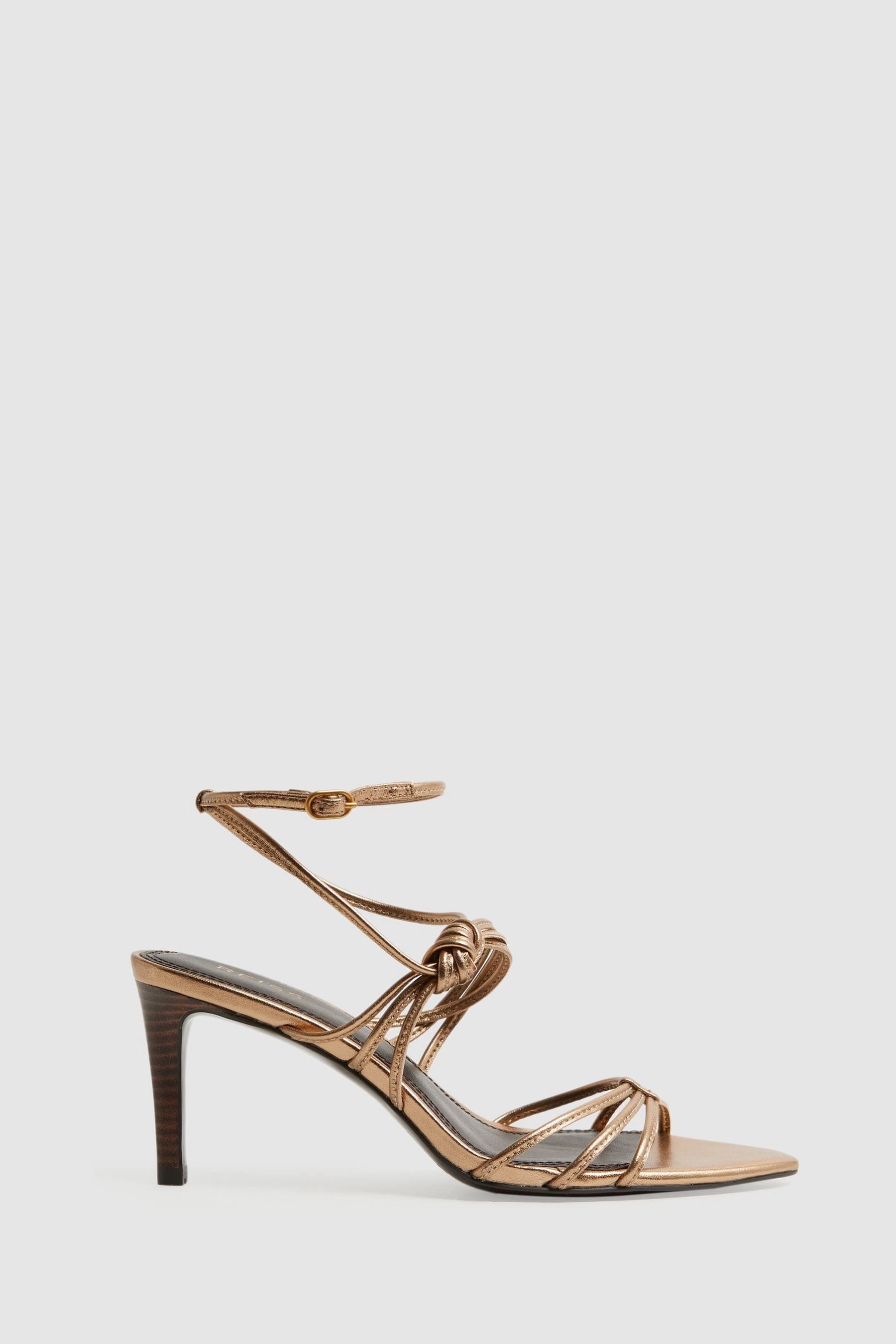 Sly Metallic Block Heel with Ankle Strap by Badgley Mishcka