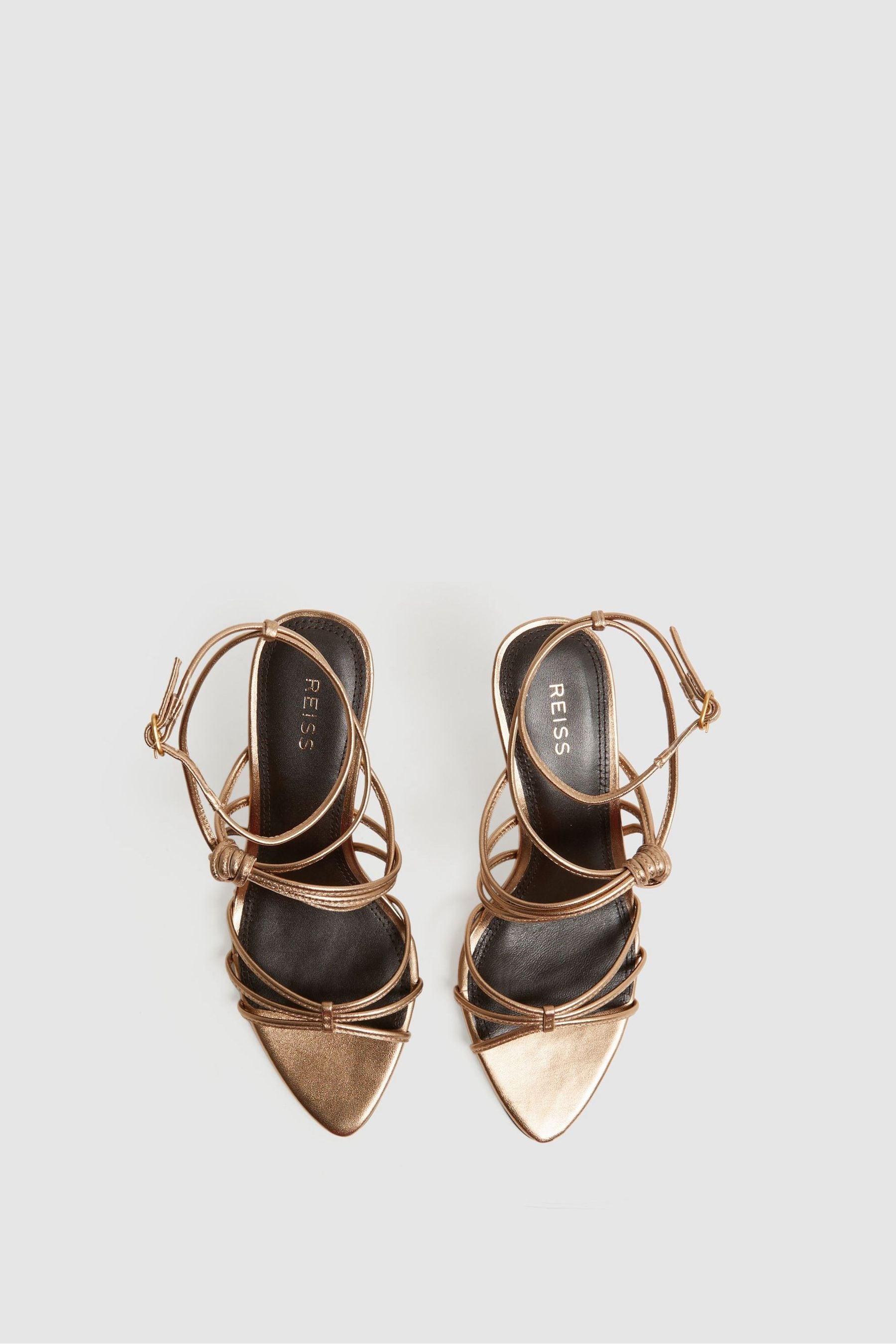 Bronze strappy sandals sales