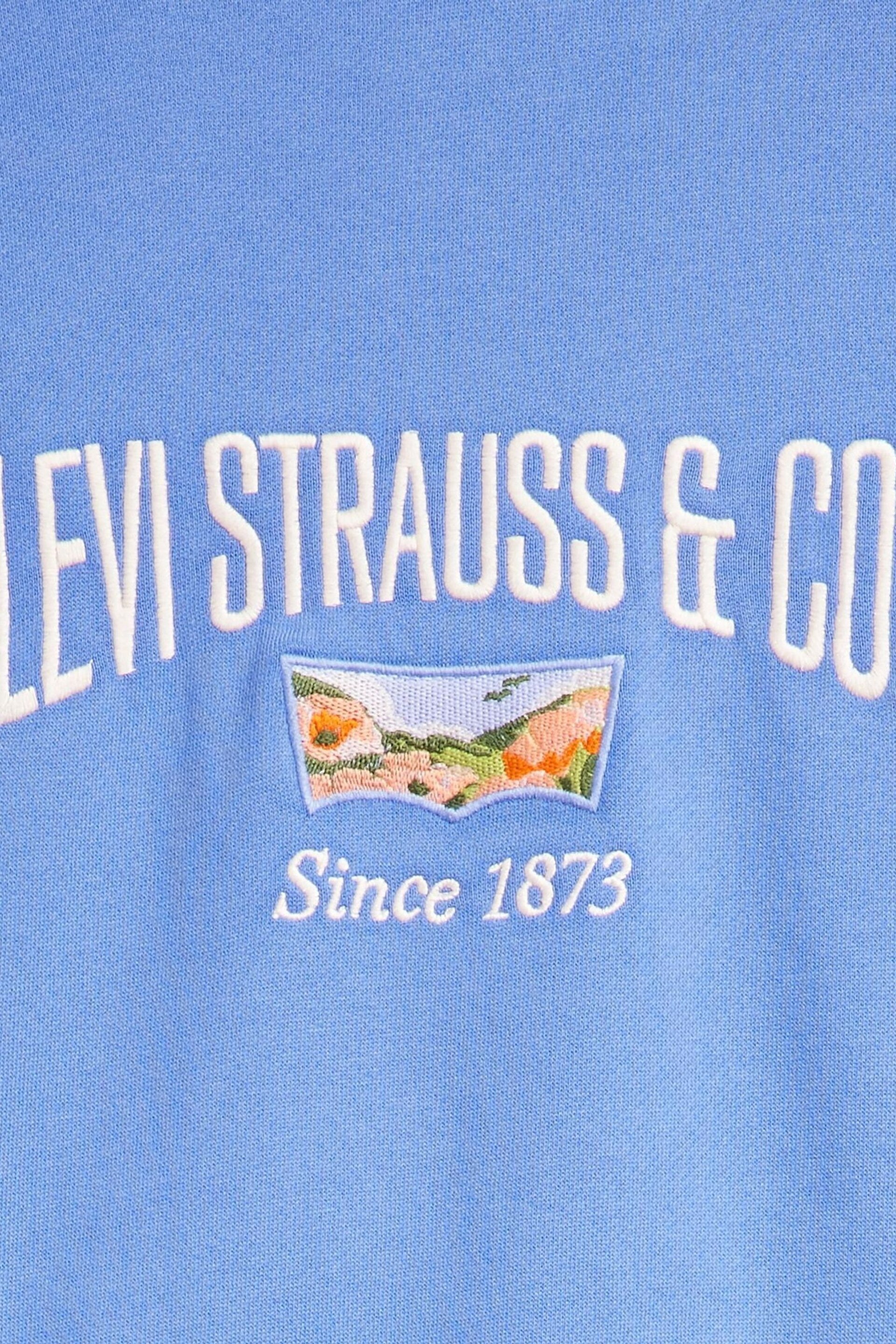 Levi's® Crew Mini BW Scenic Blue Yonder Graphic Salinas Crewneck Sweatshirt - Image 5 of 5