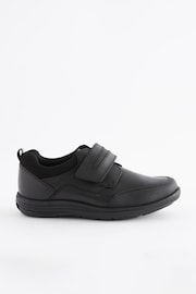 Black Narrow Fit (E) School Leather Single Strap Shoes - Image 2 of 6