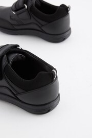 Black Narrow Fit (E) School Leather Single Strap Shoes - Image 4 of 6