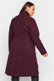 Yours Curve Red Belted Military Coat - Image 2 of 4