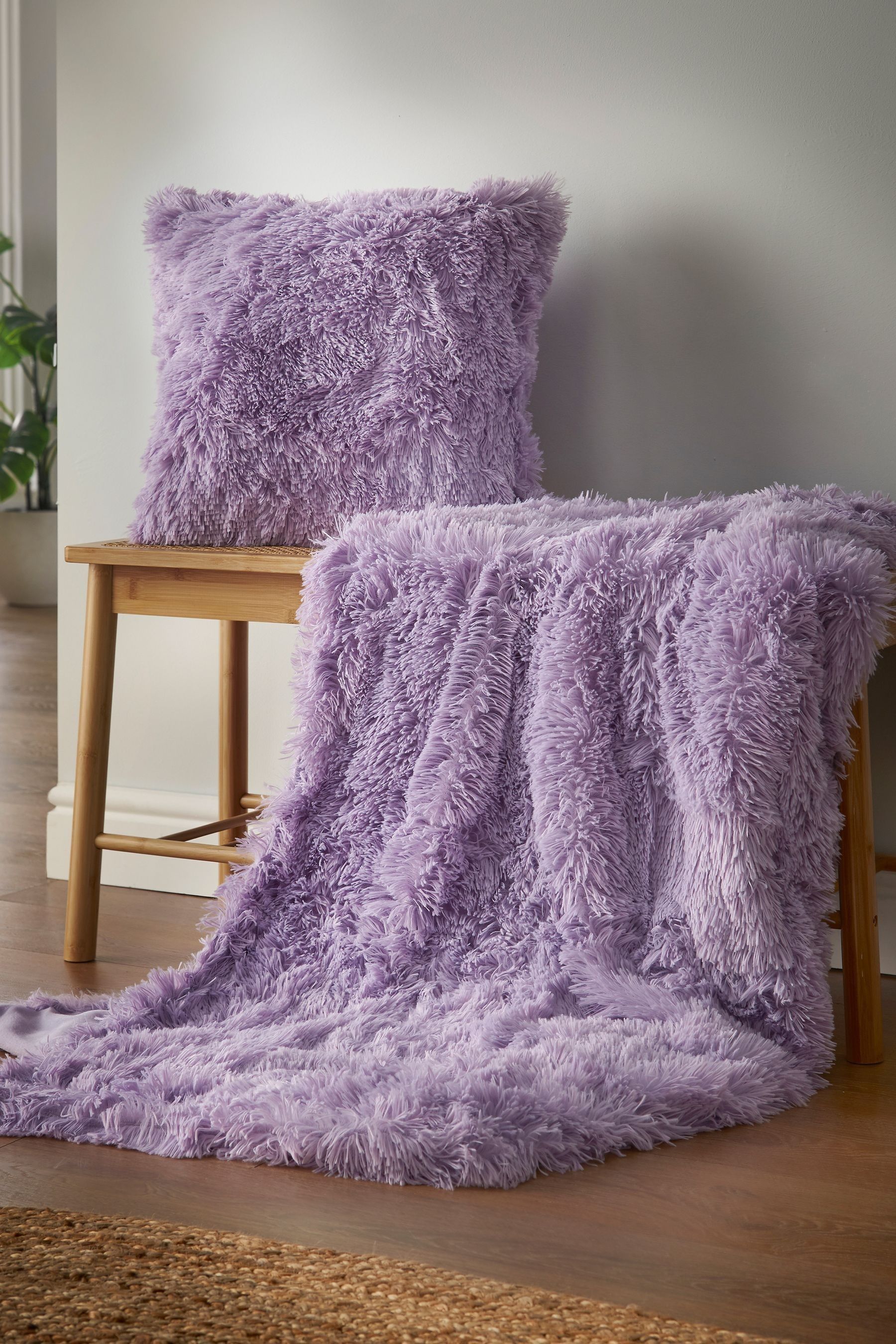 Buy Catherine Lansfield Purple So Soft Cuddly Throw from the Next