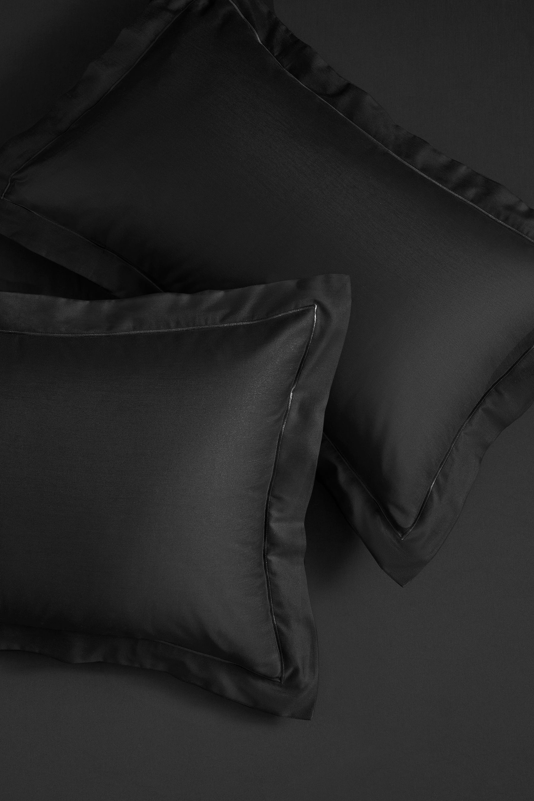 Black cotton pillowcases on sale