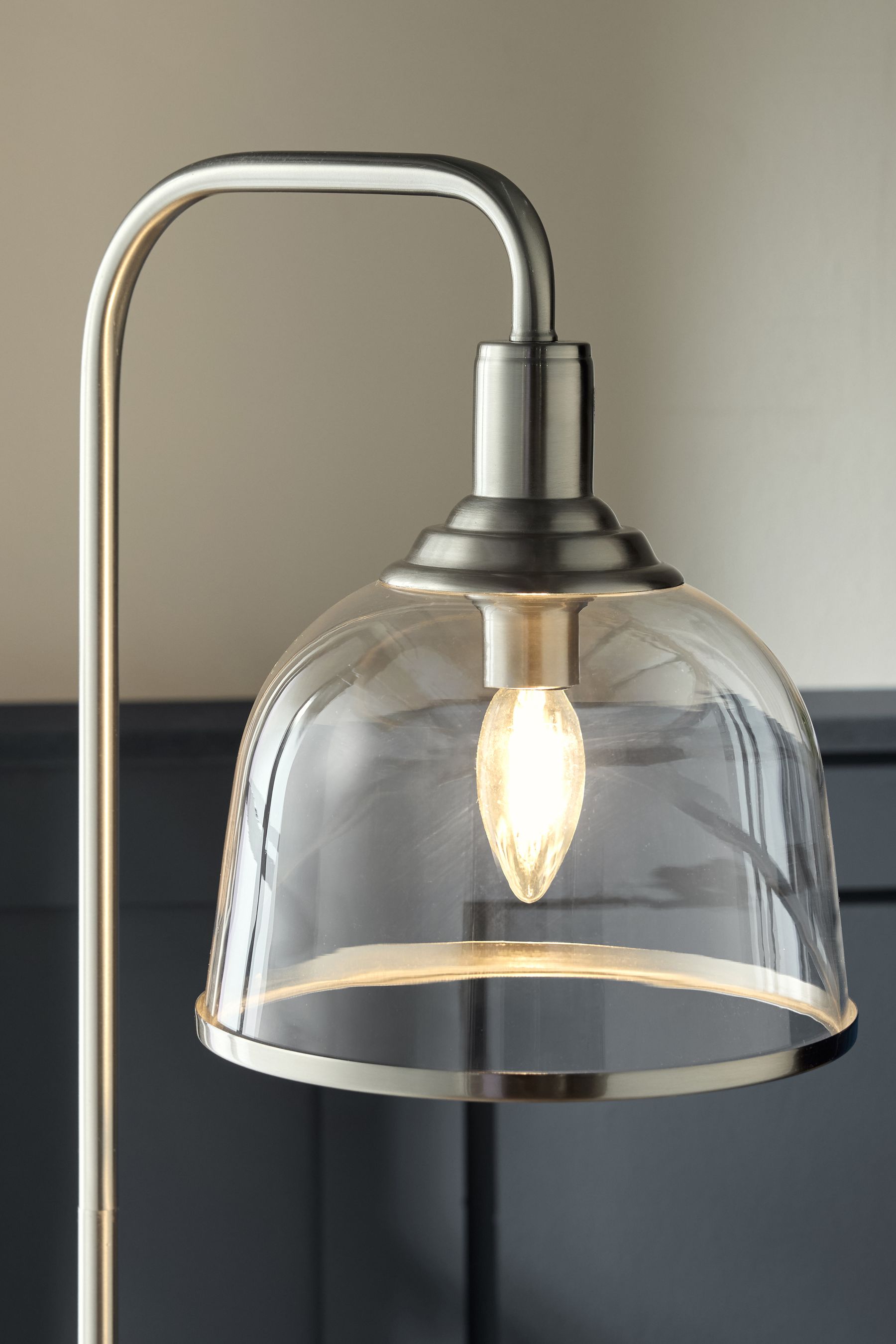 Next chrome store floor lamp