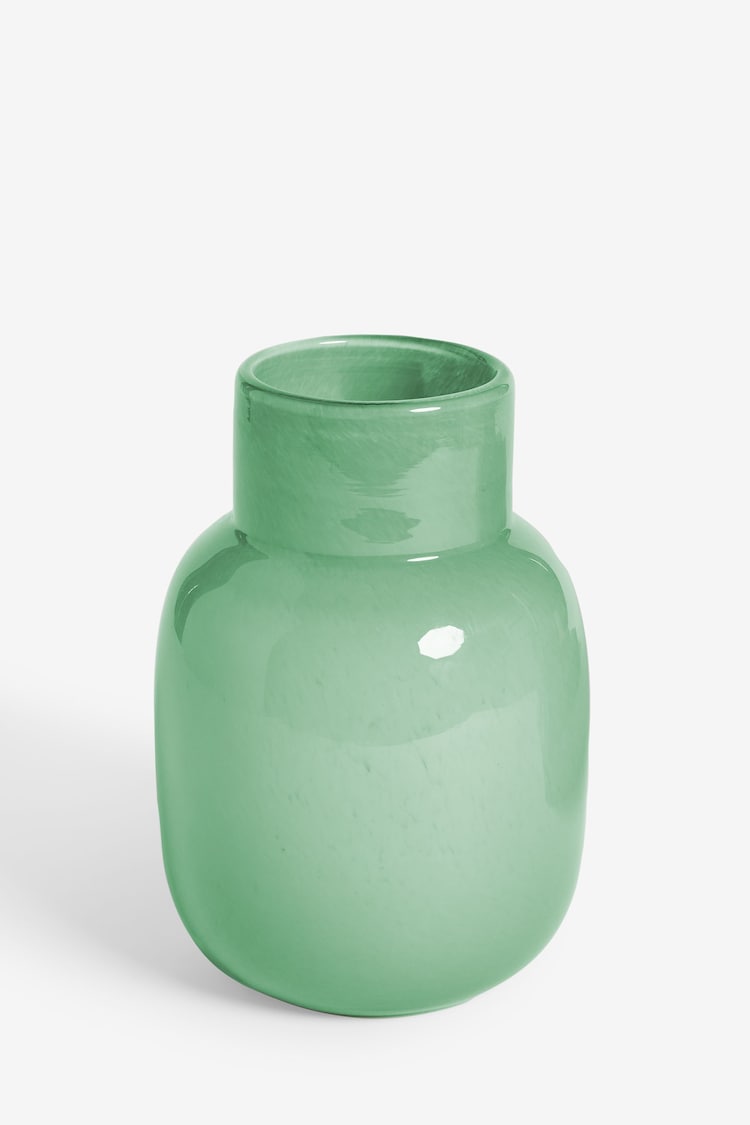 Green Glass Vase - Image 3 of 3