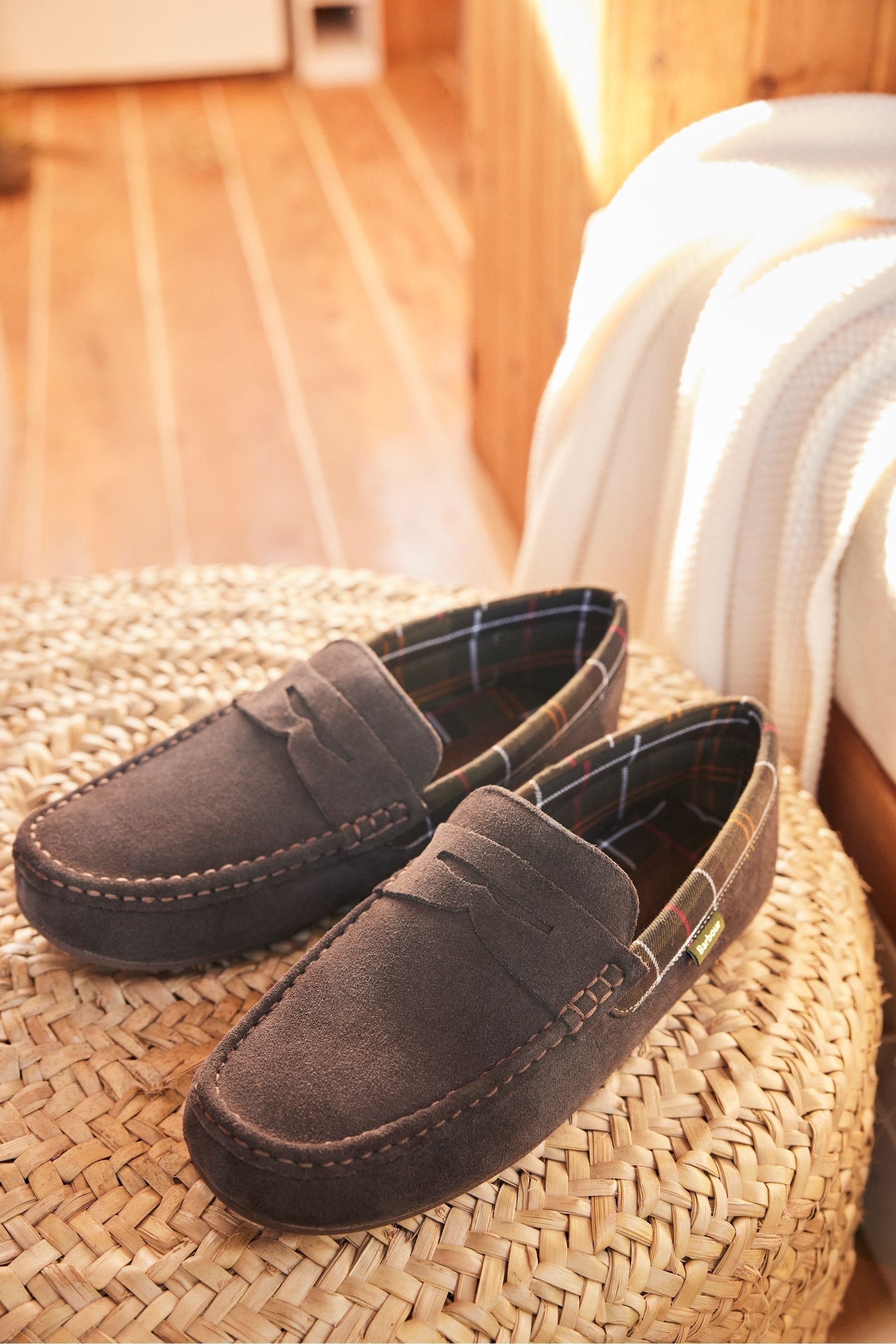 Barbour tan loafers clearance