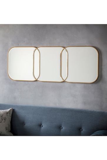 Gallery Home Gold Kennford Lined Gold Mirror