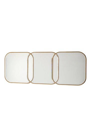 Gallery Home Gold Kennford Lined Gold Mirror
