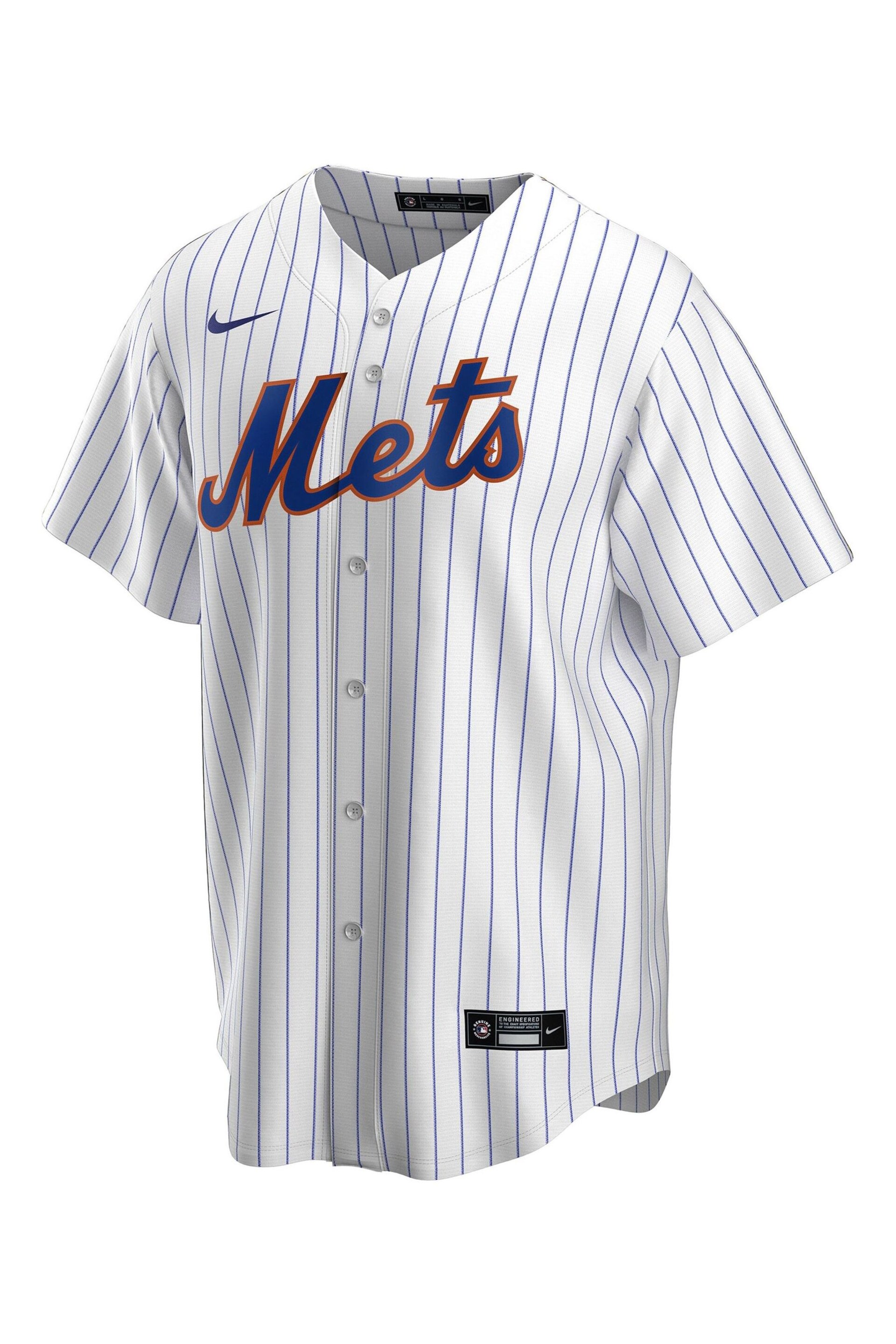 Nike White New York Mets Official Replica Home Jersey Youth - Image 2 of 3