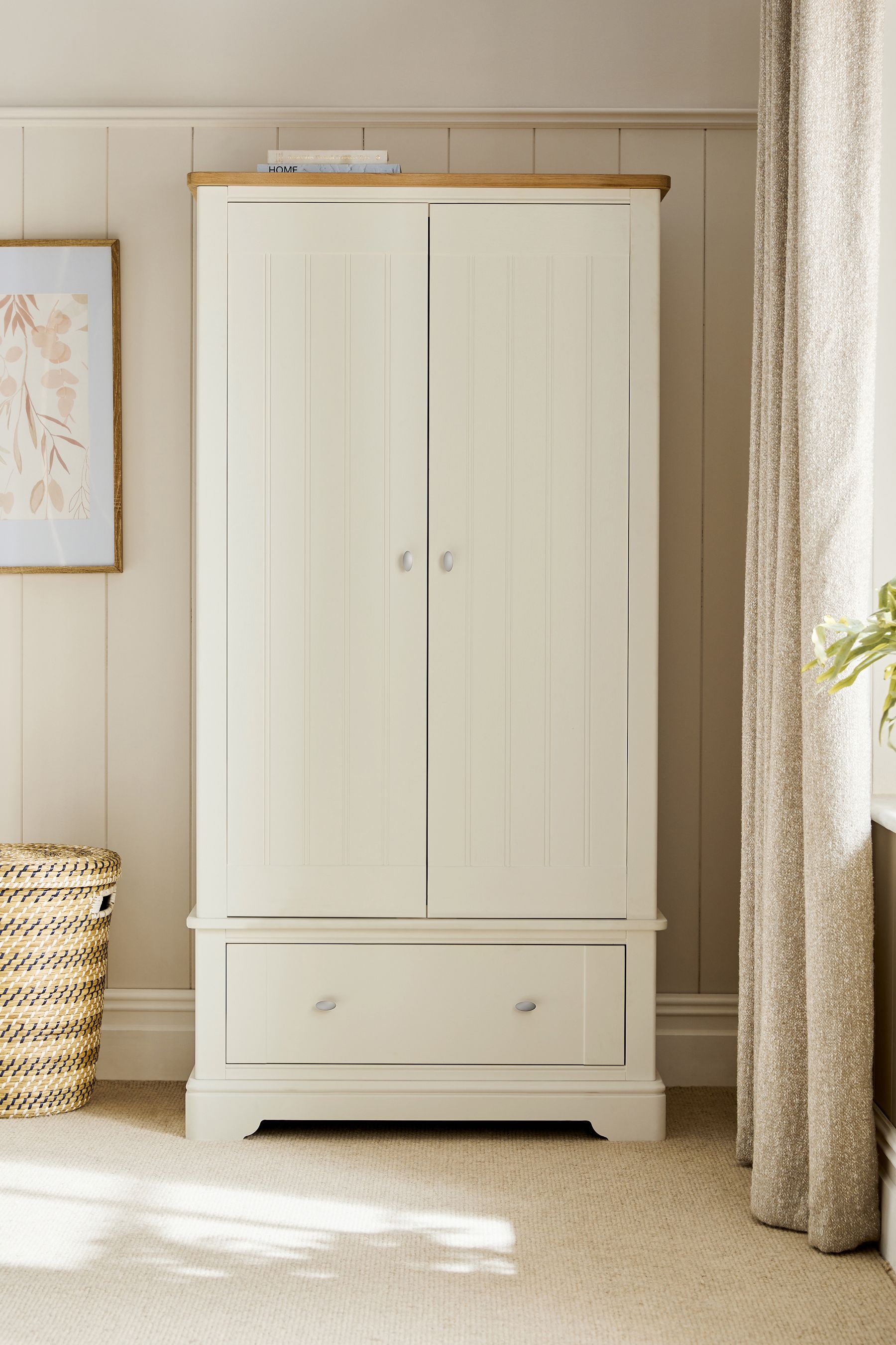Slim white wardrobe hot sale