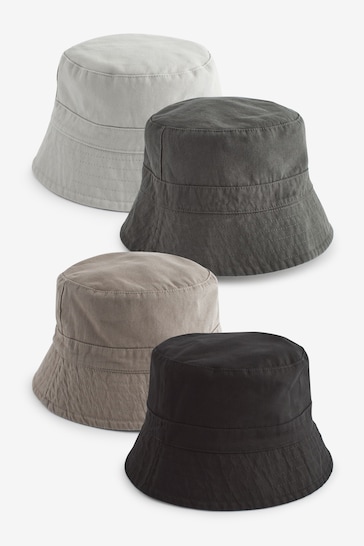 Black/Grey Reversible Bucket Hat 2 Pack