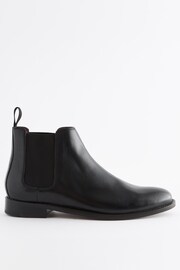 Black Signature Leather Chelsea Boots - Image 2 of 6