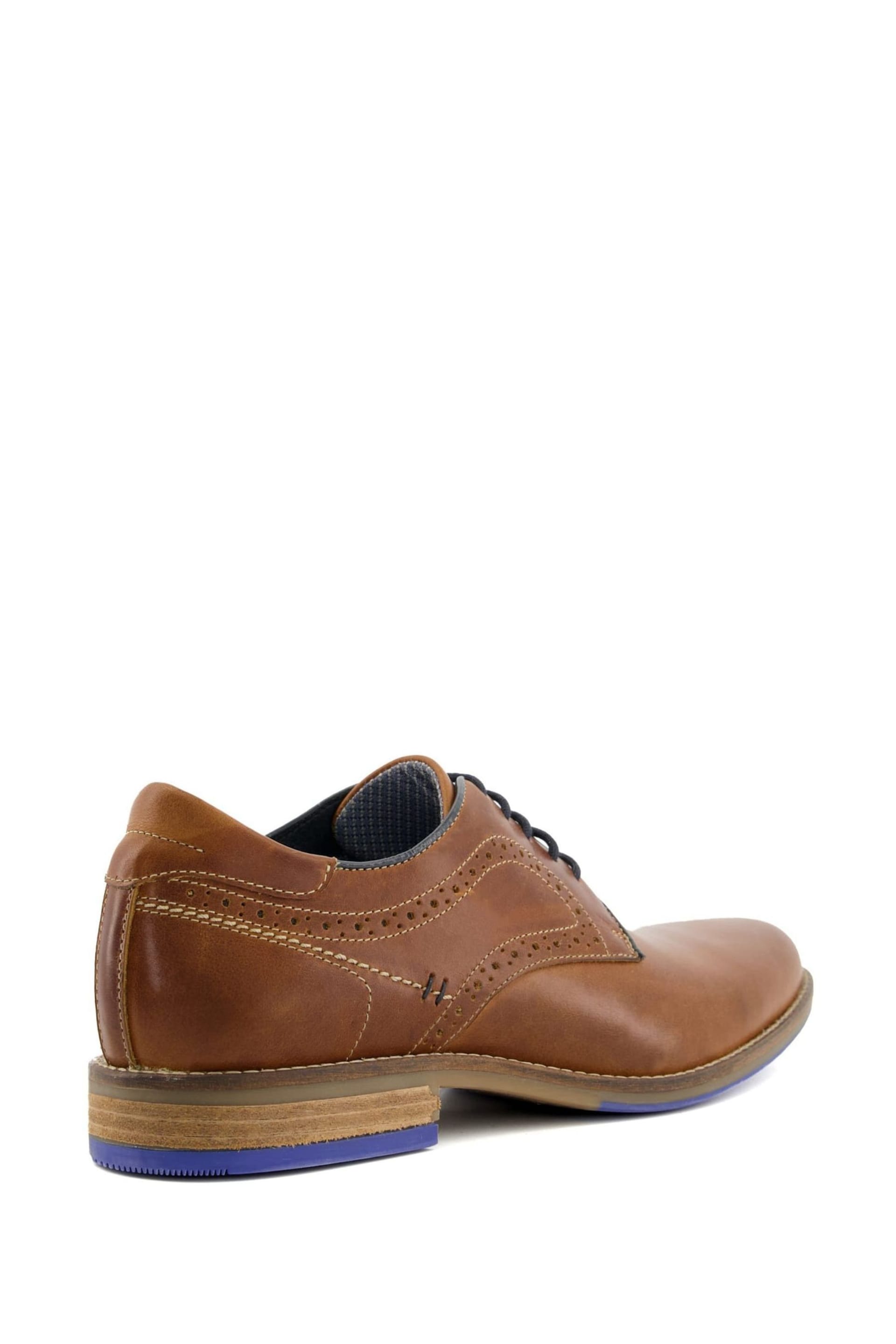 Dune London Brown Bintom Piped Derby Shoes - Image 5 of 6