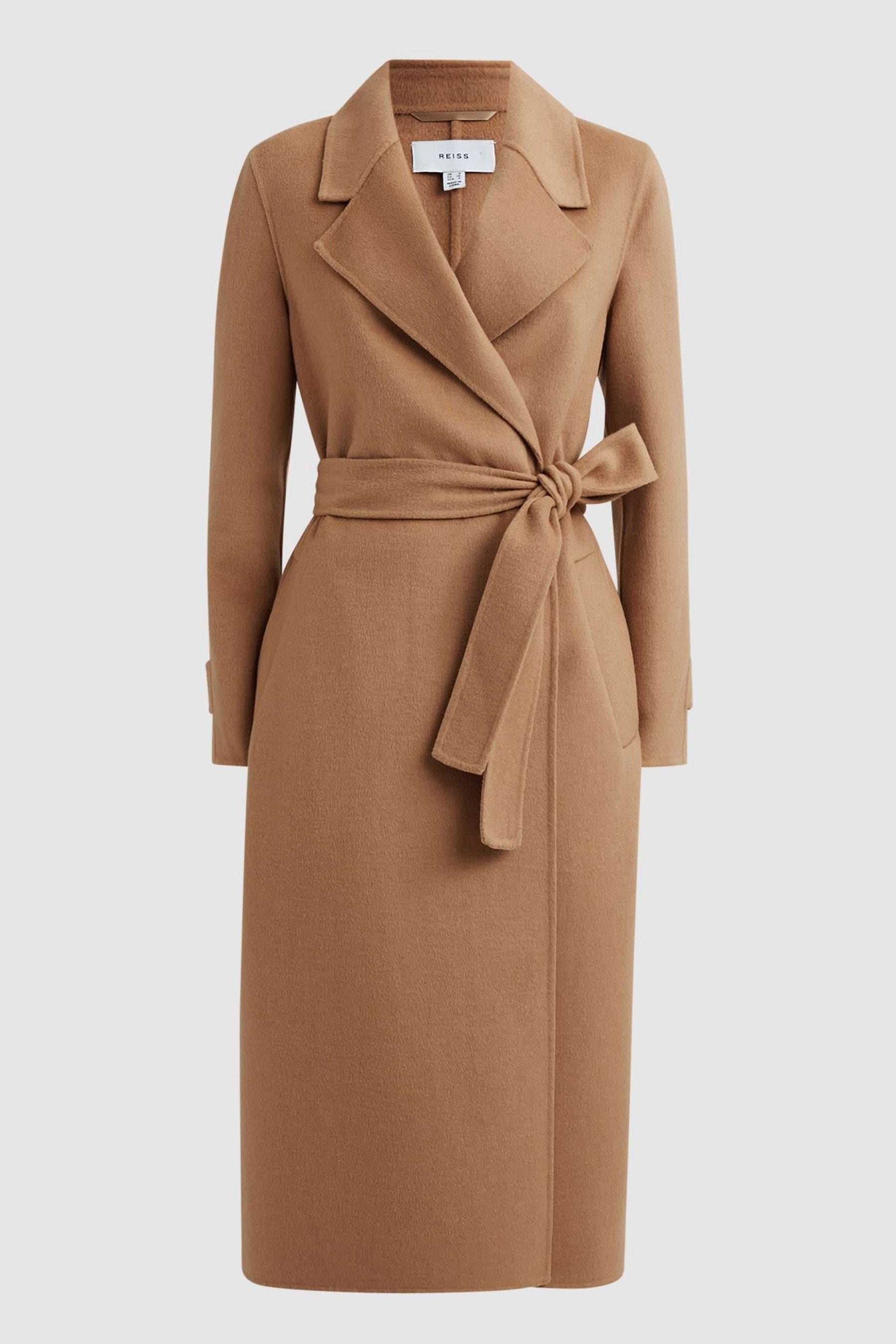 Petite camel wrap coat online