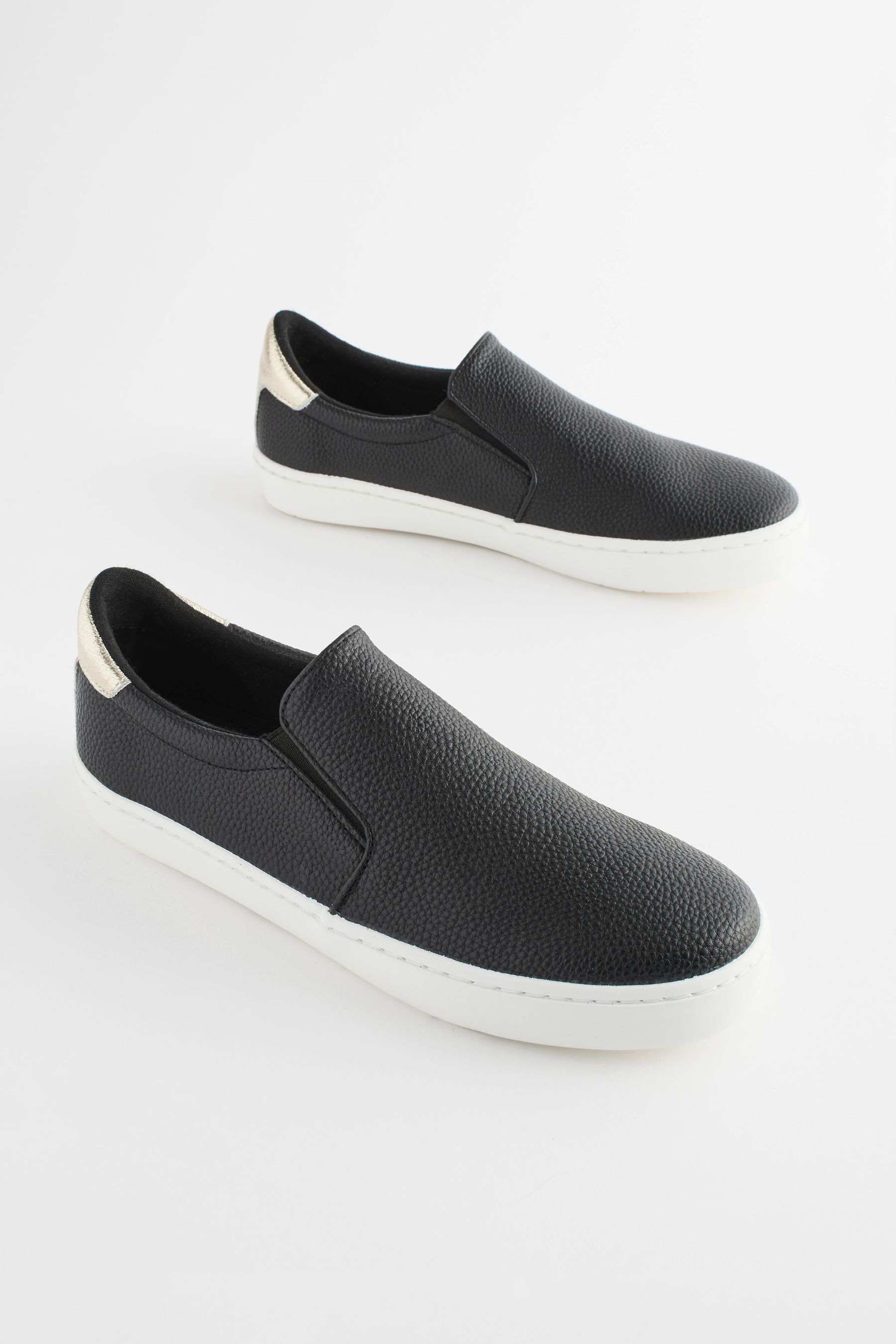 All black slip on trainers cheap