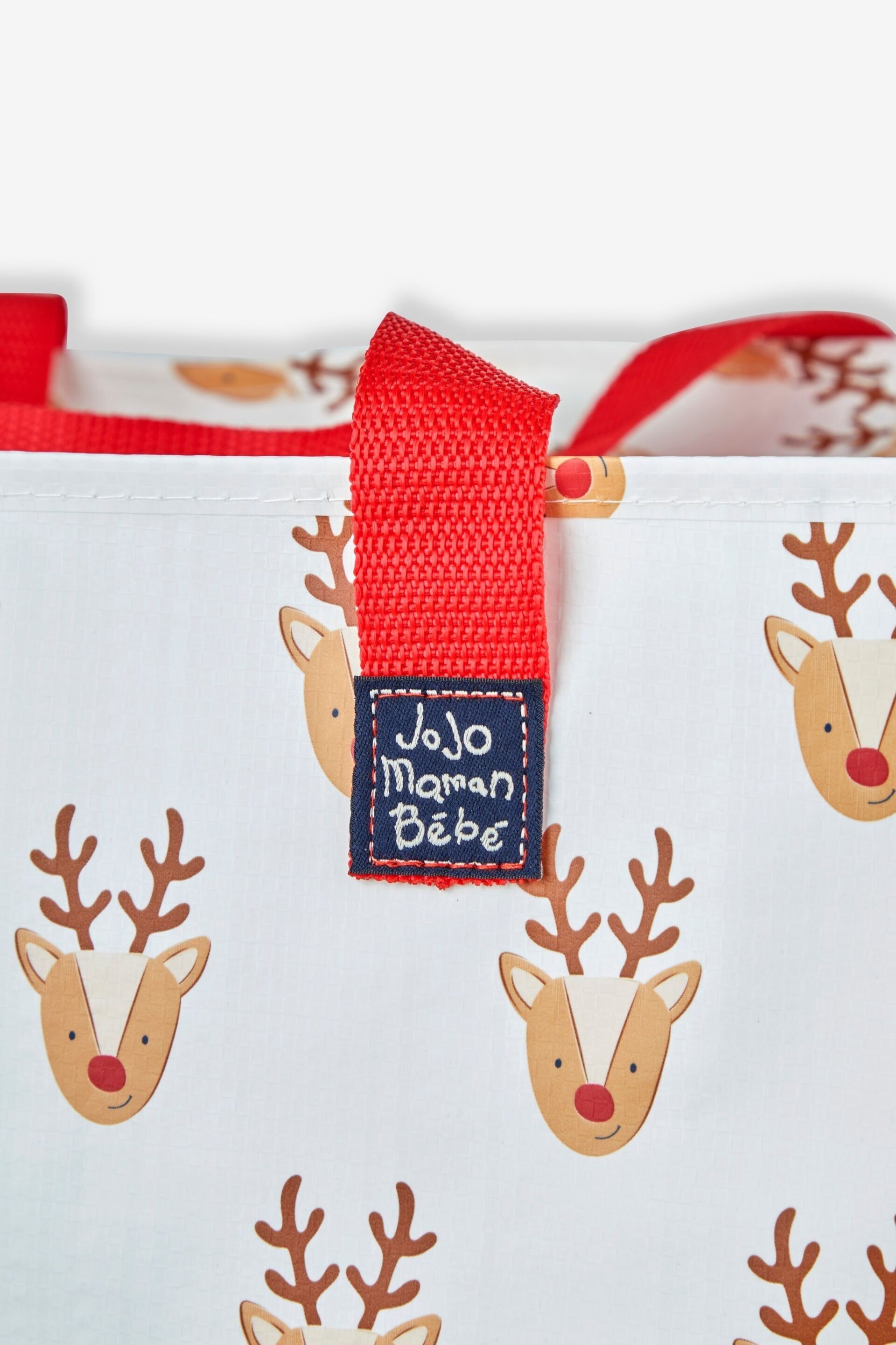 JoJo Maman Bébé Cream Reindeer Enormous Storage Bag - Image 2 of 2